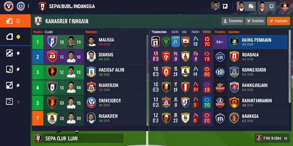 Leaderboard yang menunjukkan posisi pemain terbaik.